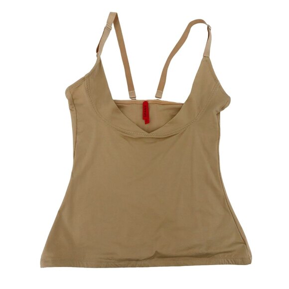 Spanx Womens Extra Large XL Simplicity Solid Beige Open Bust Tank Top Shapewear - Picture 1 of 11